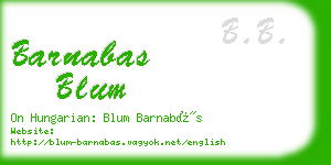 barnabas blum business card